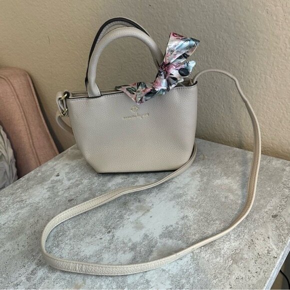 Nanette Lepore Mini Satchel Handbag with Floral Accent Scarf - Picture 2 of 9
